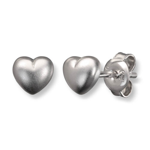 Silver by Frisenberg - Ørepynt i matt sølv, hjerter