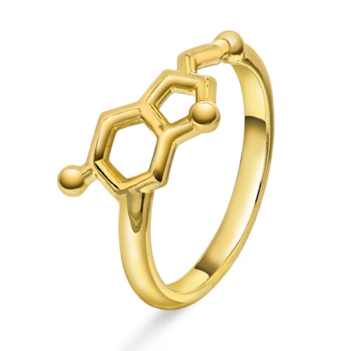 Sandra Lyng x Pan Jewelry - Ring i forgylt sølv - Serotonin - Glede