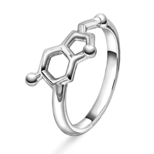 Sandra Lyng x Pan Jewelry - Ring i rhodinert sølv - Serotonin - Glede