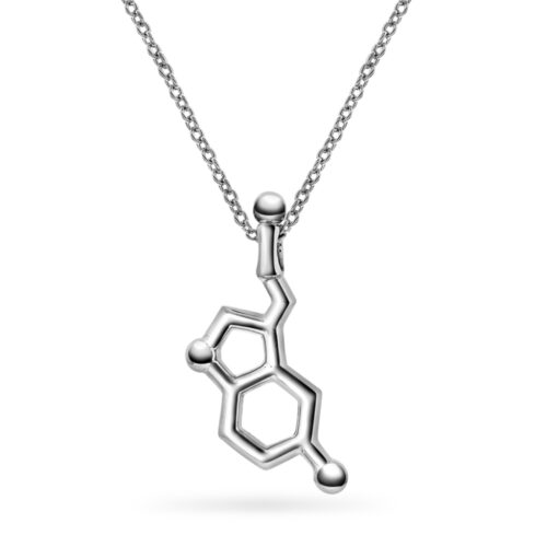 Sandra Lyng x Pan Jewelry - Halssmykke i rhodinert sølv - Serotonin - Glede