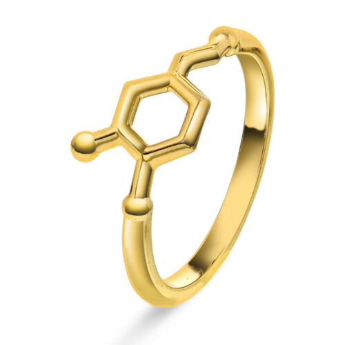 Sandra Lyng x Pan Jewelry - Ring i forgylt sølv - Dopamin - Motivasjon