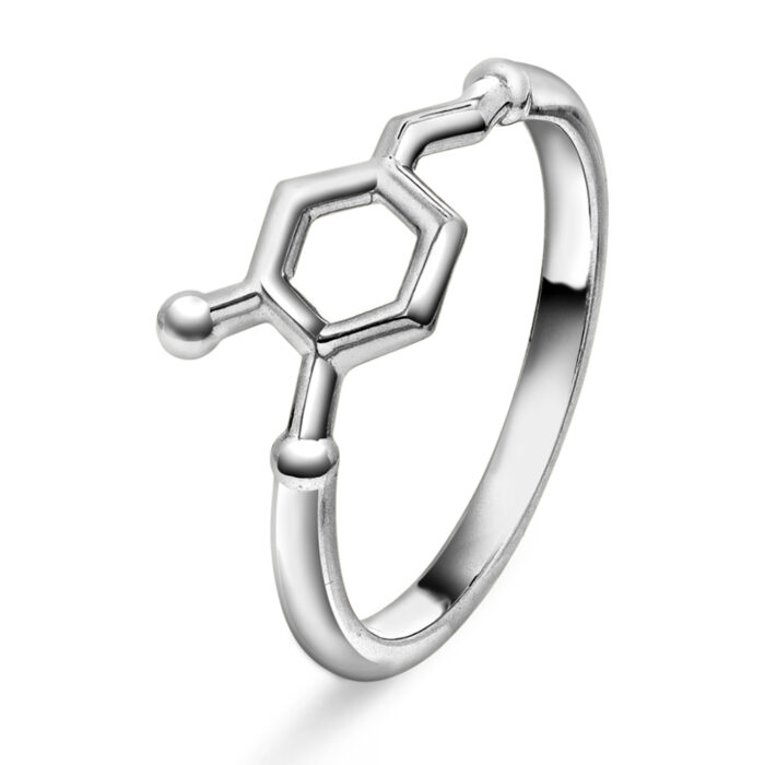 Sandra Lyng x Pan Jewelry - Ring i rhodinert sølv - Dopamin - Motivasjon