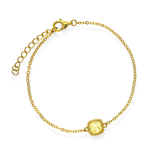 Sandra Lyng x Pan Jewelry - Armbånd i forgylt sølv med citrin - GLEDE