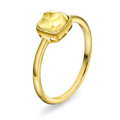 Sandra Lyng x Pan Jewelry - Ring i forgylt sølv med citrin - GLEDE