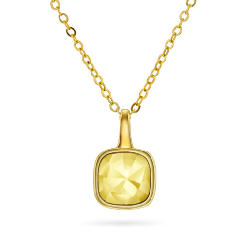 Sandra Lyng x Pan Jewelry - Halssmykke i forgylt sølv med citrin - GLEDE