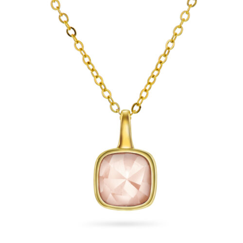 Sandra Lyng x Pan Jewelry - Smykke i forgylt sølv med rosa opal - KJÆRLIGHET