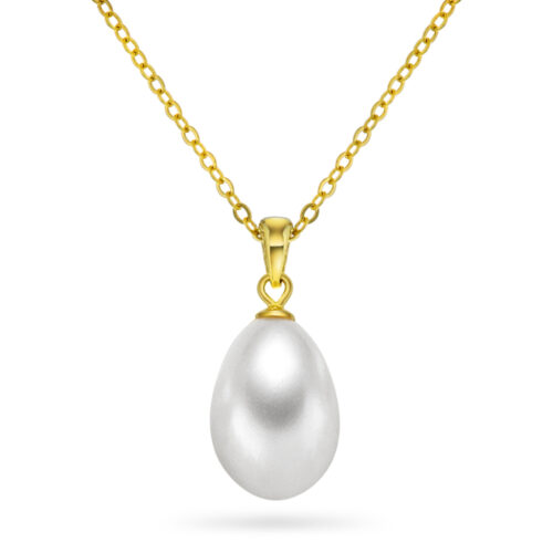 Sandra Lyng x Pan Jewelry - Halssmykke i forgylt sølv med ferskvannsperle
