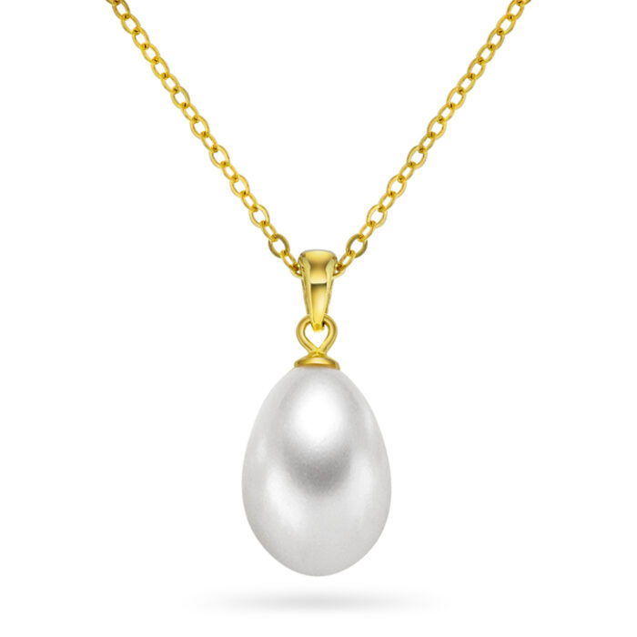 Sandra Lyng x Pan Jewelry - Halssmykke i forgylt sølv med ferskvannsperle
