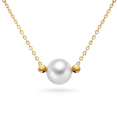 Sandra Lyng x Pan Jewelry - Halssmykke i forgylt sølv med ferskvannsperle