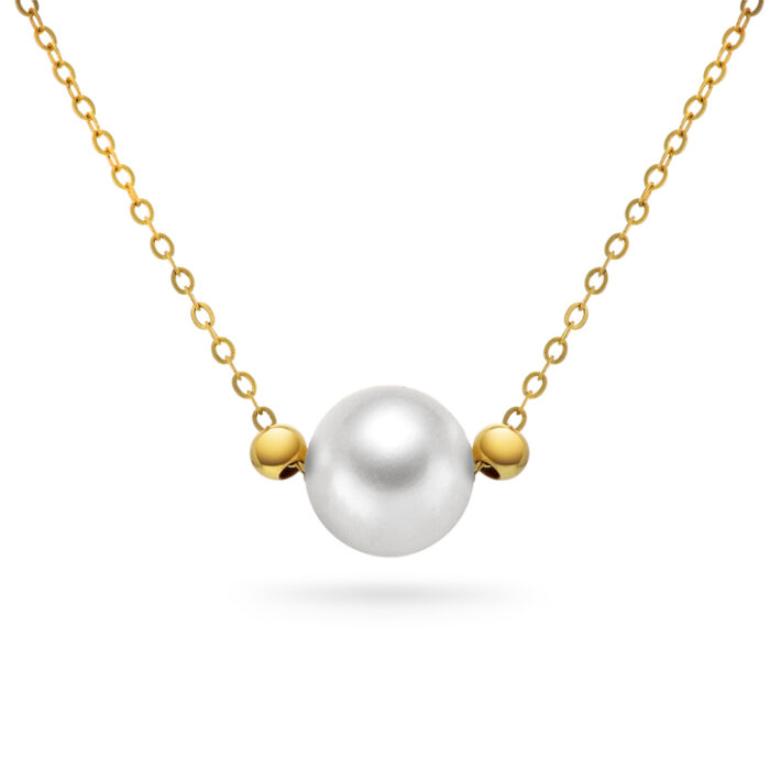 Sandra Lyng x Pan Jewelry - Halssmykke i forgylt sølv med ferskvannsperle