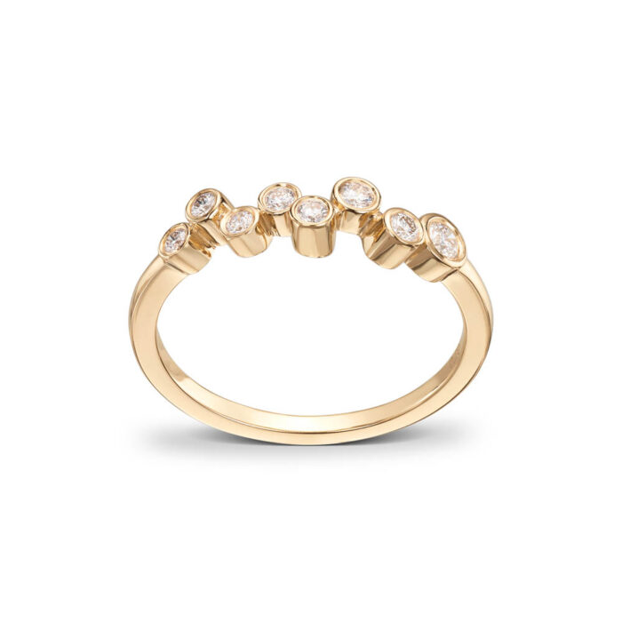 Diamonds by Frisenberg- Ring i gult gull med diamanter - Bilde 2