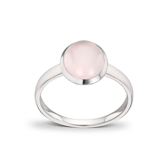 Gold by Frisenberg- Ring i hvitt gull med oval rosenkvarts - Bilde 2