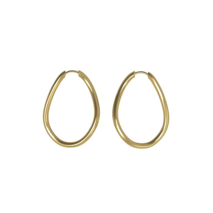 JOSEPHINE - Thorn Hoop Oval Plated