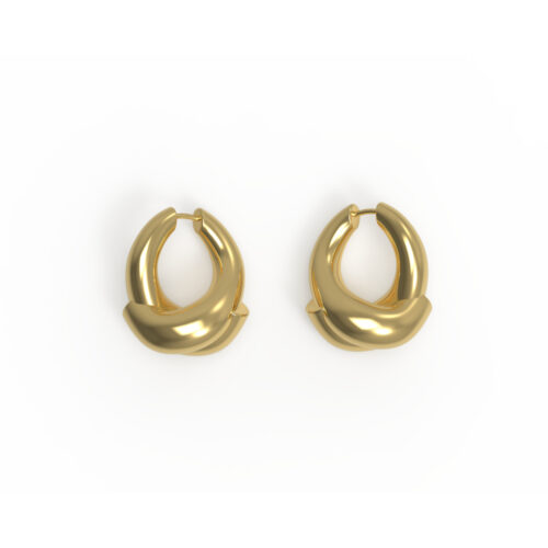 JOSEPHINE - Rose Hoop Large Plated