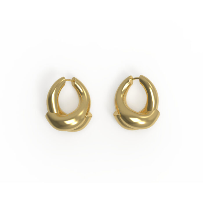 JOSEPHINE - Rose Hoop Large Plated