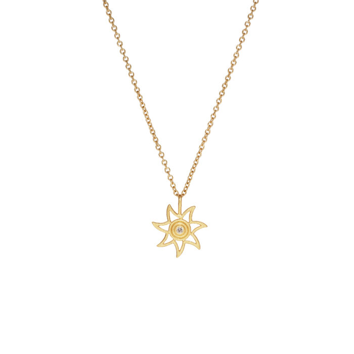 Dulong - Sol anheng med diamant - Liten