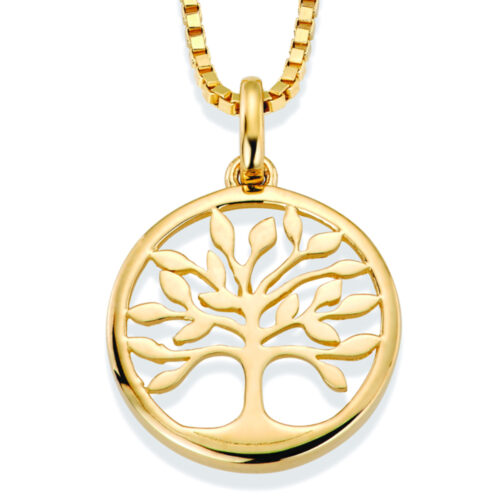 Pan Jewelry - Livets tre i 14k gult gull