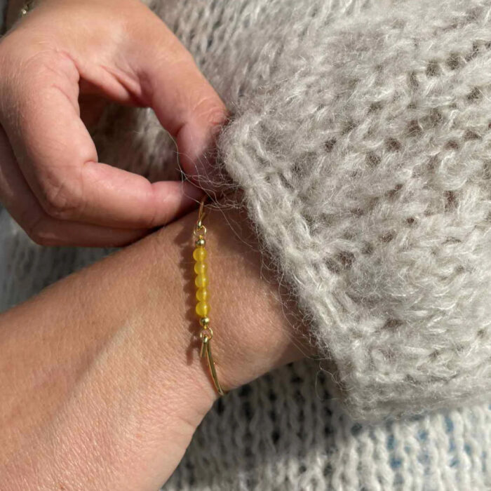 Heiring - Topp til armring og kjede, yellow agate - Limited edt. - Bilde 3
