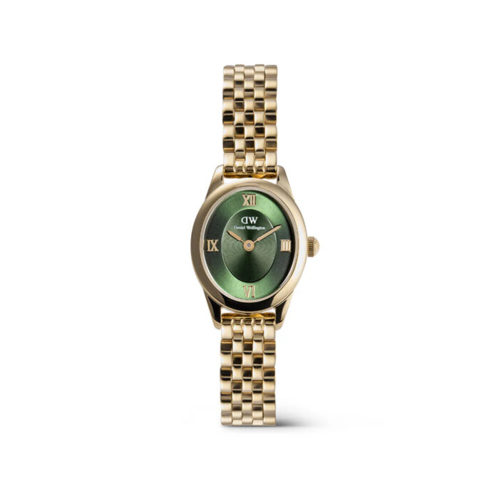 Daniel Wellington - Ophelia Oval Mini Gullfarget Stål / Grønn - 25,5 x 22mm