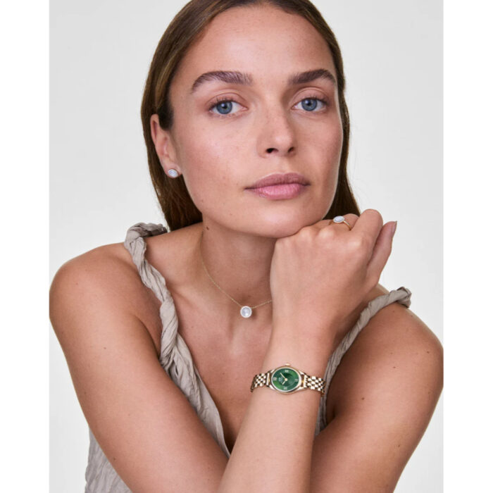 Daniel Wellington - Ophelia Oval Mini Gullfarget Stål / Grønn - 25,5 x 22mm - Bilde 6