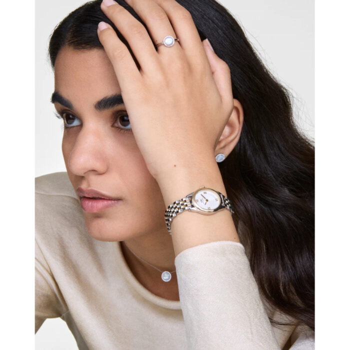 Daniel Wellington - Ophelia Oval Mini Tofarget Stål / Hvit - 25,5 x 22mm - Bilde 6