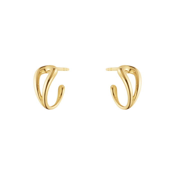 Georg Jensen - Mercy swirl øreringer i 18k gult gull