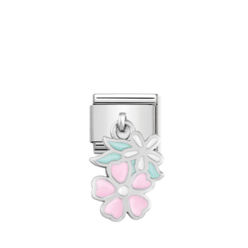 Nomination - Composable Classic CHARMS steel, 925 sterling silver and enamel (10_Double flower)