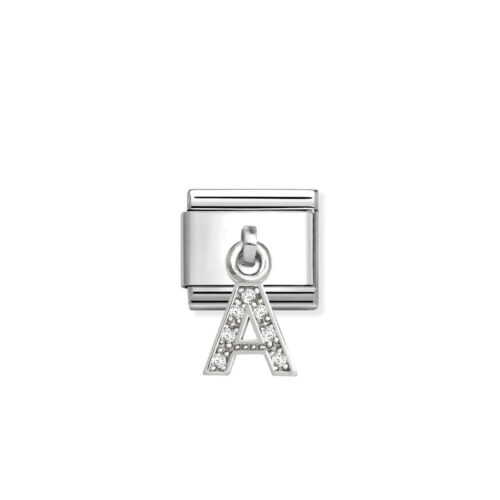Nomination - Composable Classic CHARMS LETTERS CZ steel and 925 sterling silver (01_A)