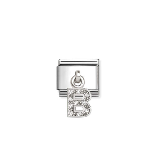Nomination - Composable Classic CHARMS LETTERS CZ steel and 925 sterling silver (02_B)