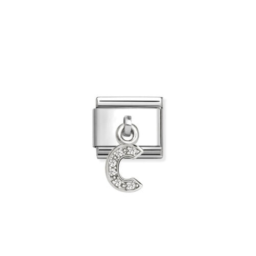 Nomination - Composable Classic CHARMS LETTERS CZ steel and 925 sterling silver (03_C)