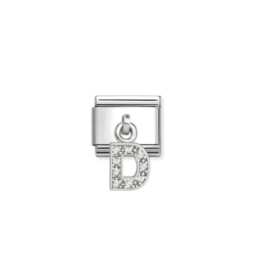 Nomination - Composable Classic CHARMS LETTERS CZ steel and 925 sterling silver (04_D)