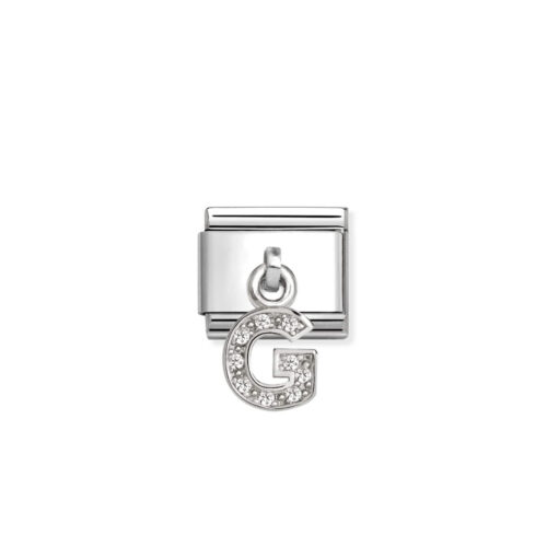 Nomination - Composable Classic CHARMS LETTERS CZ steel and 925 sterling silver (07_G)