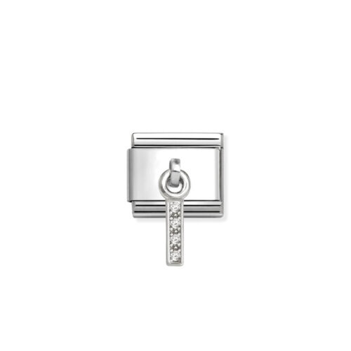 Nomination - Composable Classic CHARMS LETTERS CZ steel and 925 sterling silver (09_I)