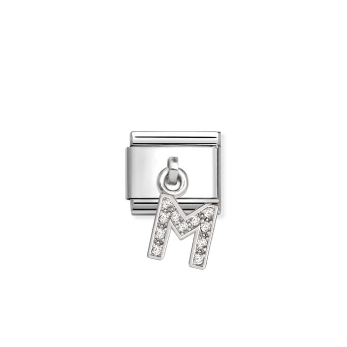 Nomination - Composable Classic CHARMS LETTERS CZ steel and 925 sterling silver (13_M)