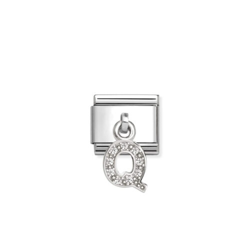 Nomination - Composable Classic CHARMS LETTERS CZ steel and 925 sterling silver (17_Q)