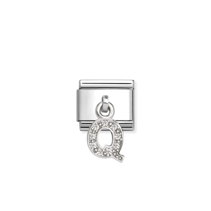 Nomination - Composable Classic CHARMS LETTERS CZ steel and 925 sterling silver (17_Q)