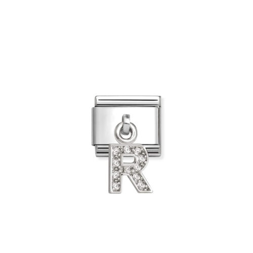 Nomination - Composable Classic CHARMS LETTERS CZ steel and 925 sterling silver (18_R)