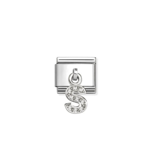 Nomination - Composable Classic CHARMS LETTERS CZ steel and 925 sterling silver (19_S)