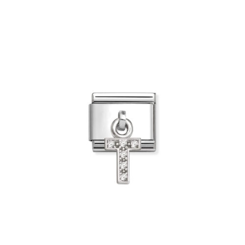 Nomination - Composable Classic CHARMS LETTERS CZ steel and 925 sterling silver (20_T)