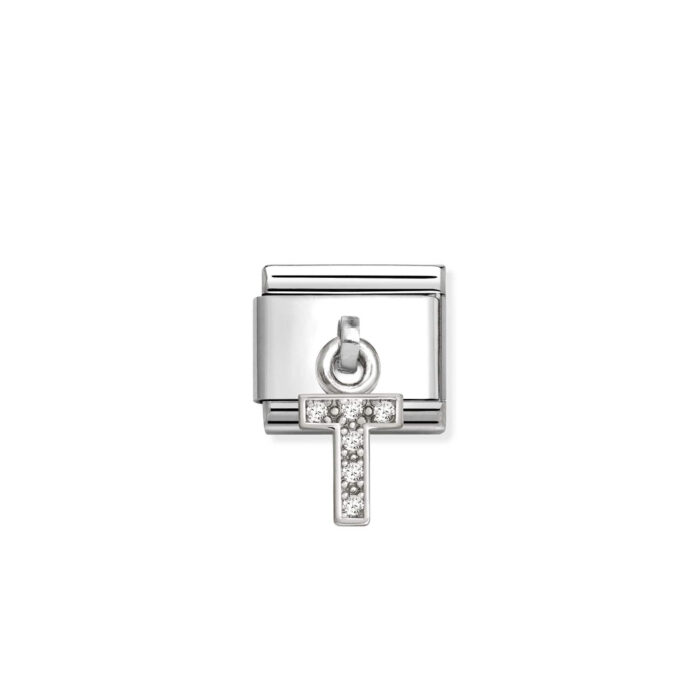 Nomination - Composable Classic CHARMS LETTERS CZ steel and 925 sterling silver (20_T)