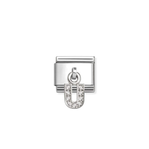 Nomination - Composable Classic CHARMS LETTERS CZ steel and 925 sterling silver (21_U)
