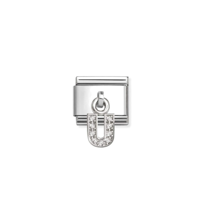 Nomination - Composable Classic CHARMS LETTERS CZ steel and 925 sterling silver (21_U)