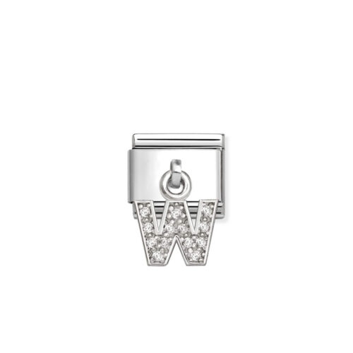 Nomination - Composable Classic CHARMS LETTERS CZ steel and 925 sterling silver (23_W)