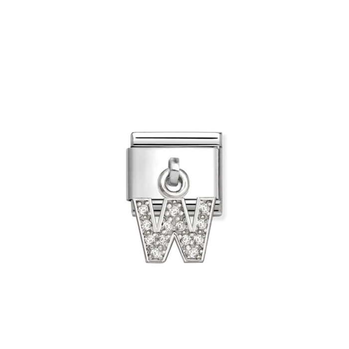 Nomination - Composable Classic CHARMS LETTERS CZ steel and 925 sterling silver (23_W)