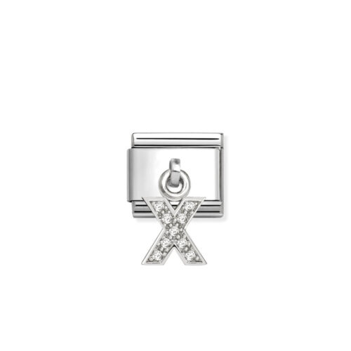 Nomination - Composable Classic CHARMS LETTERS CZ steel and 925 sterling silver (24_X)
