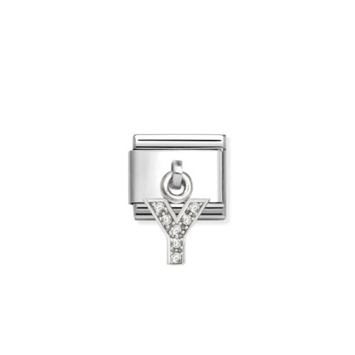 Nomination - Composable Classic CHARMS LETTERS CZ steel and 925 sterling silver (25_Y)