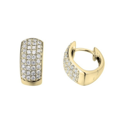 Diamonds by Frisenberg - Diamantøreringer i 14k gult gull med diamanter, totalt 0,43 ct TW/SI1
