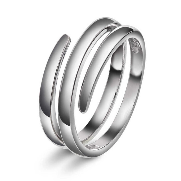Pan Jewelry Trend - Spiral Elegance ring i rhodinert sølv