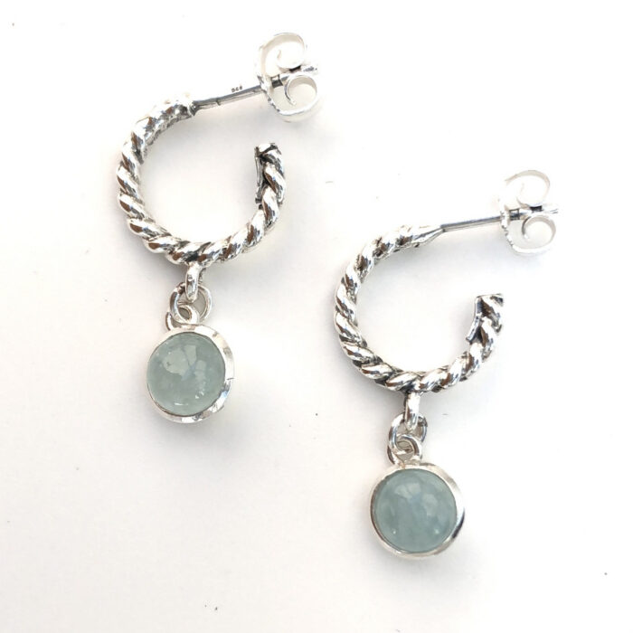 Huldreverket - Sukkertopp creoler med aquamarine