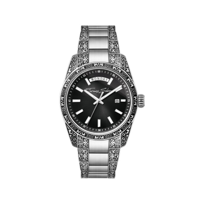 Thomas Sabo - Rebel At Heart, Revive Black klokke i stål, 40 mm